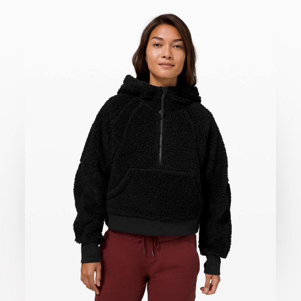 Scuba oversized Sherpa 1/2 zip black XS/S